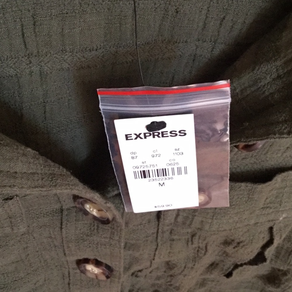 Express new with tags Olive green blouse - Picture 2 of 3